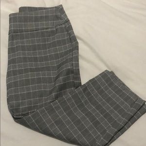 Plaid work leggings